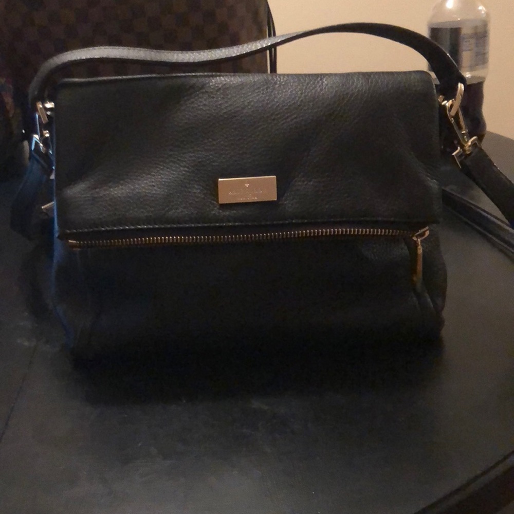 Kate Spade- Black Leather Cross Body Bag!